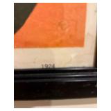 Vintage 1924 Rudolph Valentino a Sainted Devil Framed Poster