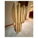 Wood Folding TV trays (Lot of 4) with stand
