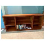Wood Bookcase Room Divider With Open Shelves