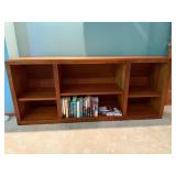 Wood Bookcase Room Divider With Open Shelves