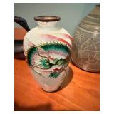 Mixed Decorative Lot of 5 With Pair of Ceramic Table Lamps