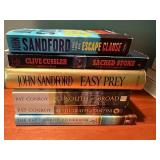 John Sandford, Clive Cussler & Pat Conroy Book Lot of 6