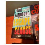 John Sandford, Clive Cussler & Pat Conroy Book Lot of 6