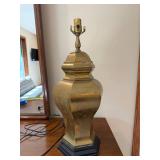 Vintage Brass Table Lamp Base Hollywood Regency Style 22in As-Is