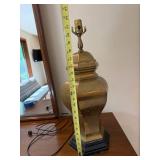 Vintage Brass Table Lamp Base Hollywood Regency Style 22in As-Is