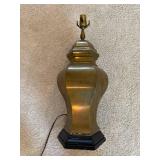 Vintage Brass Table Lamp Base Hollywood Regency Style 22in As-Is