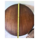 Cordey Imports Round Carved Wood Accent Side Table 24in Good