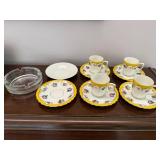 Porcelain Floral Mugs (Set of 4)