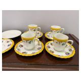 Porcelain Floral Mugs (Set of 4)