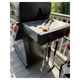 Mr. Steak Propane Gas Grill w Side Burner Infrared 5 Knob Cabinet