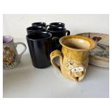Mixed Pottery Lot Dansk Bistro Mugs Palitz Figural Bowl 8 Pc