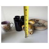 Mixed Pottery Lot Dansk Bistro Mugs Palitz Figural Bowl 8 Pc