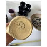 Mixed Pottery Lot Dansk Bistro Mugs Palitz Figural Bowl 8 Pc