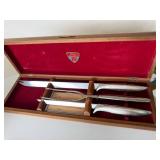 Gerber Legendary Blades Carving Set Boxed Knife Fork Steel Vintage