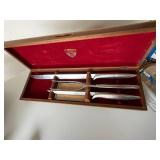 Gerber Legendary Blades Carving Set Boxed Knife Fork Steel Vintage