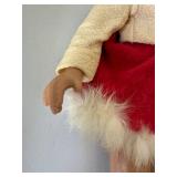 Vintage Hard Plastic Ice Skater Doll Red Winter Outfit Figure Fair