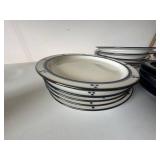 Dansk Bistro Japan Stoneware Mixed Dinnerware Set 24 Pc Blue White