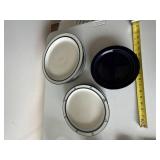 Dansk Bistro Japan Stoneware Mixed Dinnerware Set 24 Pc Blue White