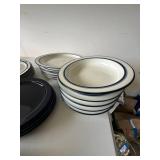Dansk Bistro Japan Stoneware Mixed Dinnerware Set 24 Pc Blue White