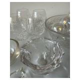 Mixed Cut Glass Crystal Decor Lot Bowls Goblets Ornaments 19 Pcs