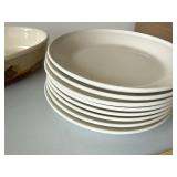 Hall China Oval Gratin Dishes & Trout Casserole 9 Pc Stoneware Lot