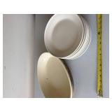 Hall China Oval Gratin Dishes & Trout Casserole 9 Pc Stoneware Lot