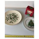 Lenox Jalem Christmas Holiday Serving Plates Bowls 3 Pc Lot