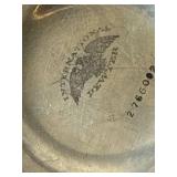 Vintage Pewter & Silverplate Serveware Lot Trays Plate Pitcher 4pc
