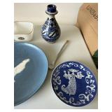 Vintage Mixed Pottery Porcelain Lot Royal Copenhagen Fire-King Plate