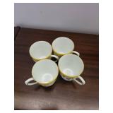 Porcelain Floral Mugs (Set of 4)