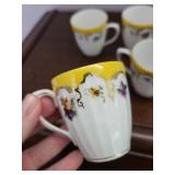 Porcelain Floral Mugs (Set of 4)