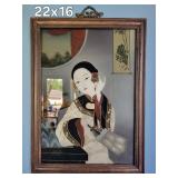 Framed Geisha Wall Art 22 X 16 in