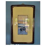 Framed Bull Artwork 23 X 14