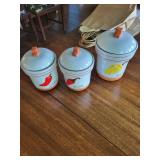Ceramic Pepper Canisters Set of 3