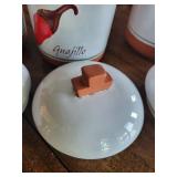 Ceramic Pepper Canisters Set of 3