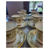 Noritake Imperial Suite 9984 Bone China Cup & Saucer Set (Lot of 8)