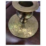 Mixed Lot Glass & Brass Candlestick Holders