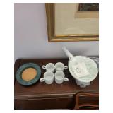 Reed & Barton Paul Revere Bowl Set & 4 Cups With Saucers