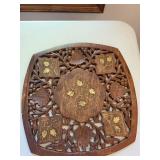 Hand-Carved Wooden Decorative Trays (Lot of 2)