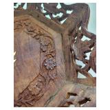 Hand-Carved Wooden Decorative Trays (Lot of 2)