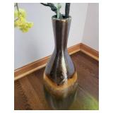 Decorative Floor Vase With Floral Stems