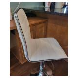 Modern White Upholstered Bar Stools (Set of 4)