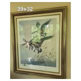 Signed Framed Goose Print