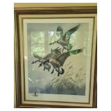 Signed Framed Goose Print