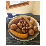 Wooden Fruit Bowl Arrangement