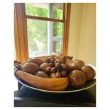 Wooden Fruit Bowl Arrangement