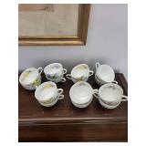 Floral Teacup Set (Lot of 10)