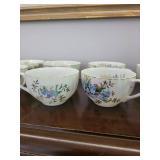 Floral Teacup Set (Lot of 10)