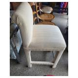 Upholstered Bar Stool With Chrome Footrest