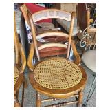 Pair of Cane Back Dining Chairs